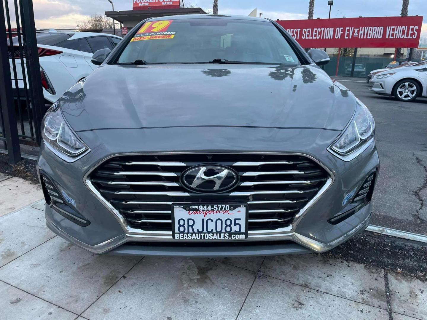 2019 GRAY /GRAY Hyundai Sonata Plug-In (KMHE14L22KA) , located at 744 E Miner Ave, Stockton, CA, 95202, (209) 944-5770, 37.956863, -121.282082 - Photo#2